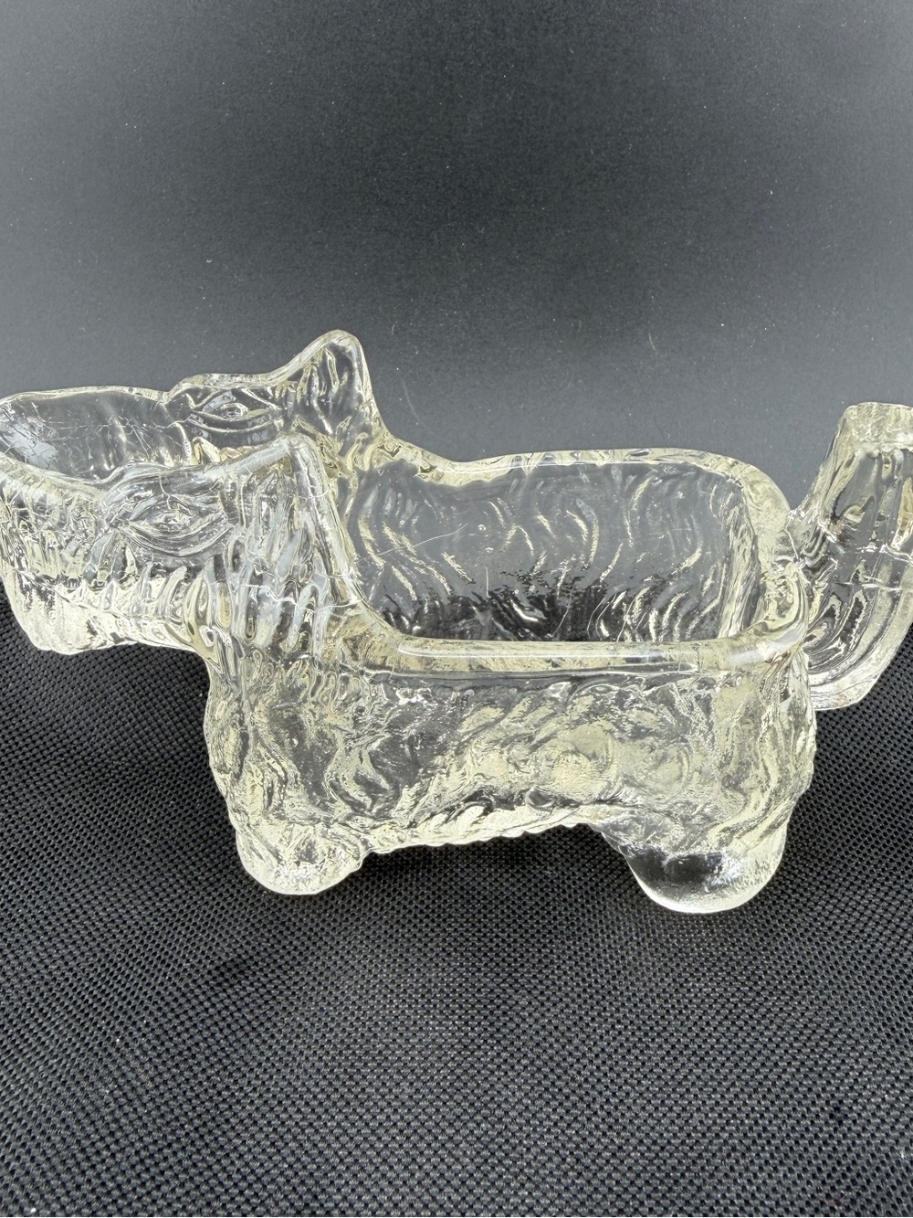 Scottie Dog Glass Creamer 1930's POST Grape Nuts Cereal Promotional L.E. Smith